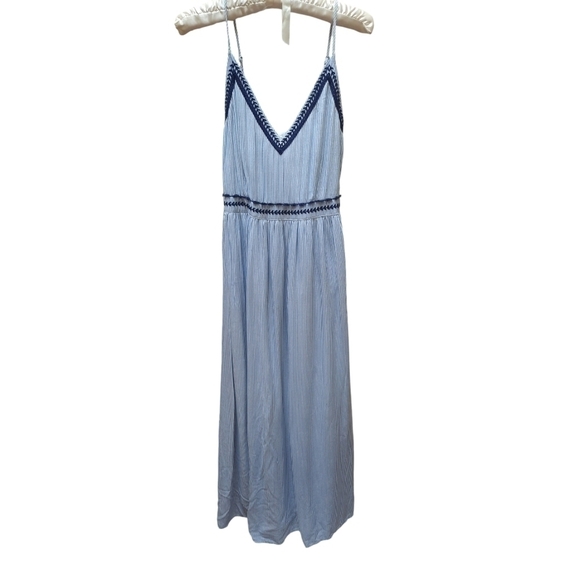 Japna Dresses & Skirts - Japna Blue & White Lined Maxi Dress